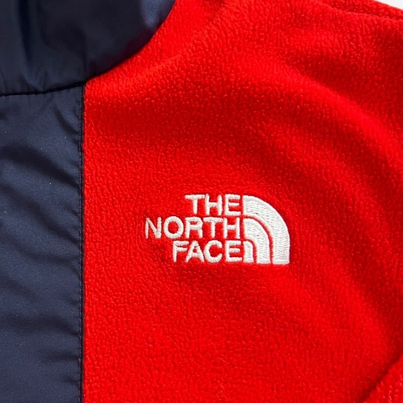 The North Face‎ Youth M 10/12 Red Navy Quarter Zip Fleece Pullover Jacket - Picture 2 of 7